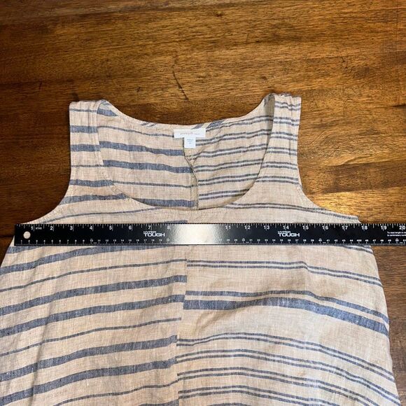 J.Jill Pure Jill Lagenlook Striped Sleeveless 100% Linen Maxi Dress - Picture 7 of 9